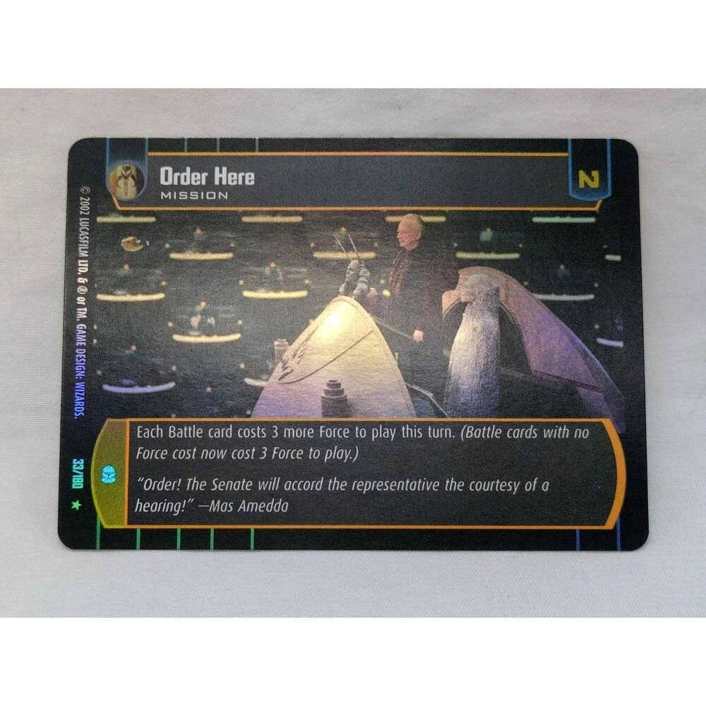 Foil Order Here Star Wars TCG Rare 33/180 Attack Of The Clones Card